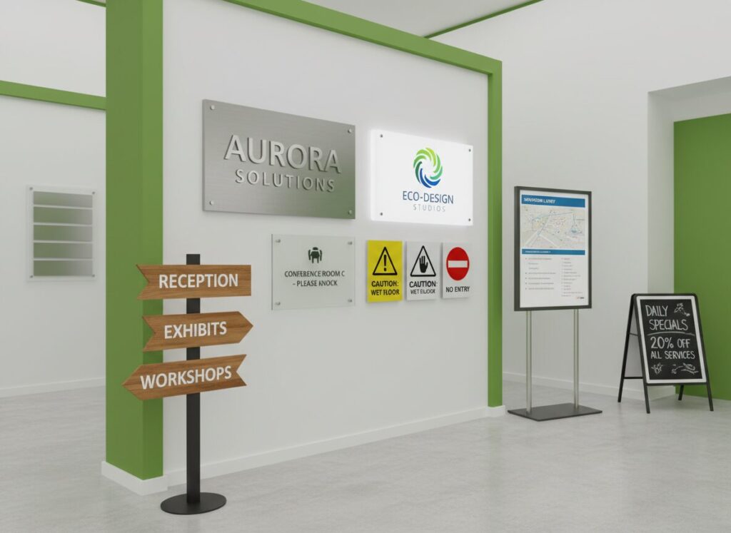 Firmenschild aus Acrylglas mit Siebdruck Wien
Bauschild Großformat Digitaldruck Montage
Praxisschild Edelstahl mit Lasergravur